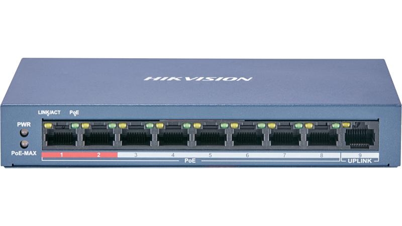 DS-3E0109P-E/M(B) 8 Port Fast Ethernet Unmanaged POE Switch
